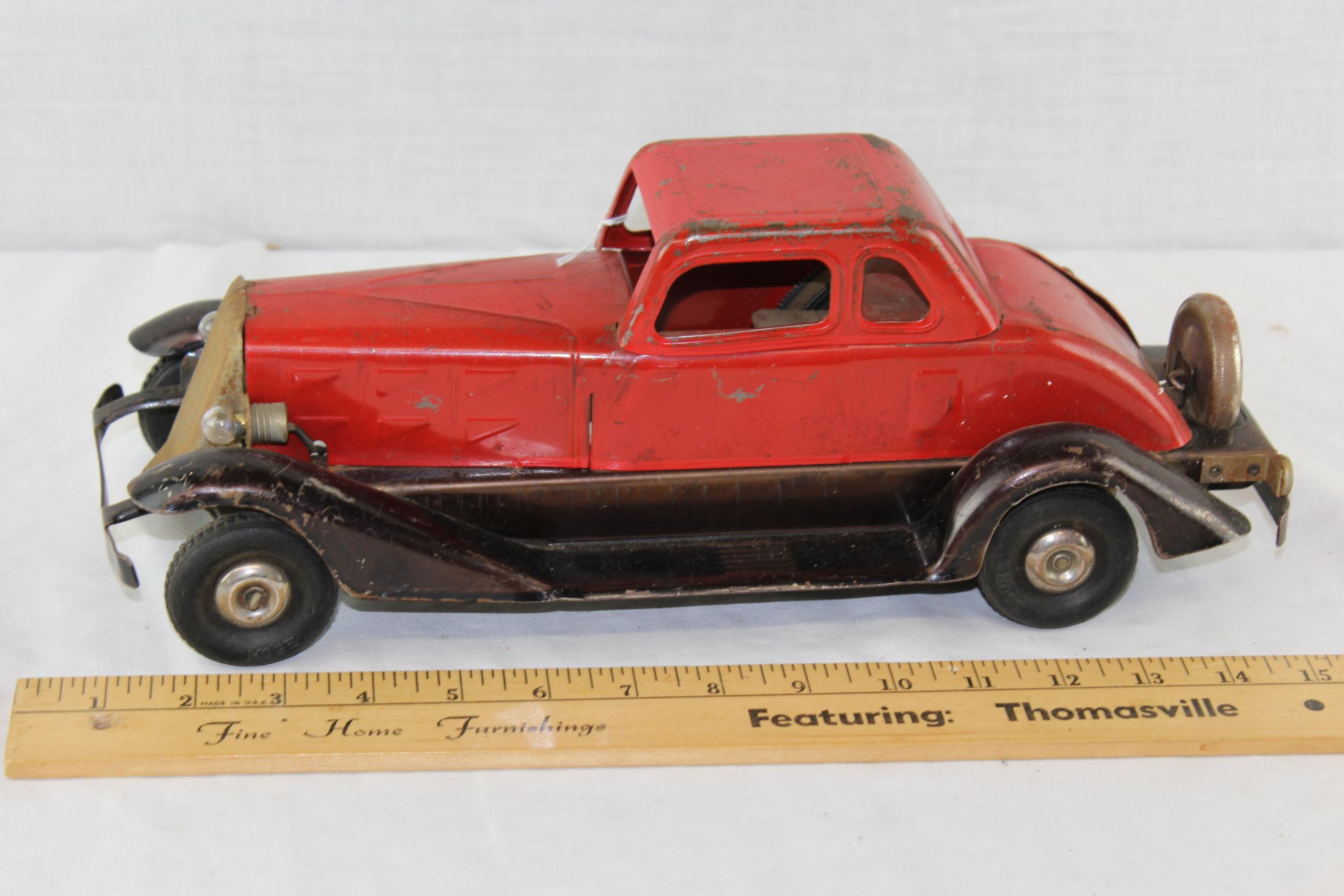 "Fire Chief" Wind-Up Metal Car by The Hoge Mfg. Co.