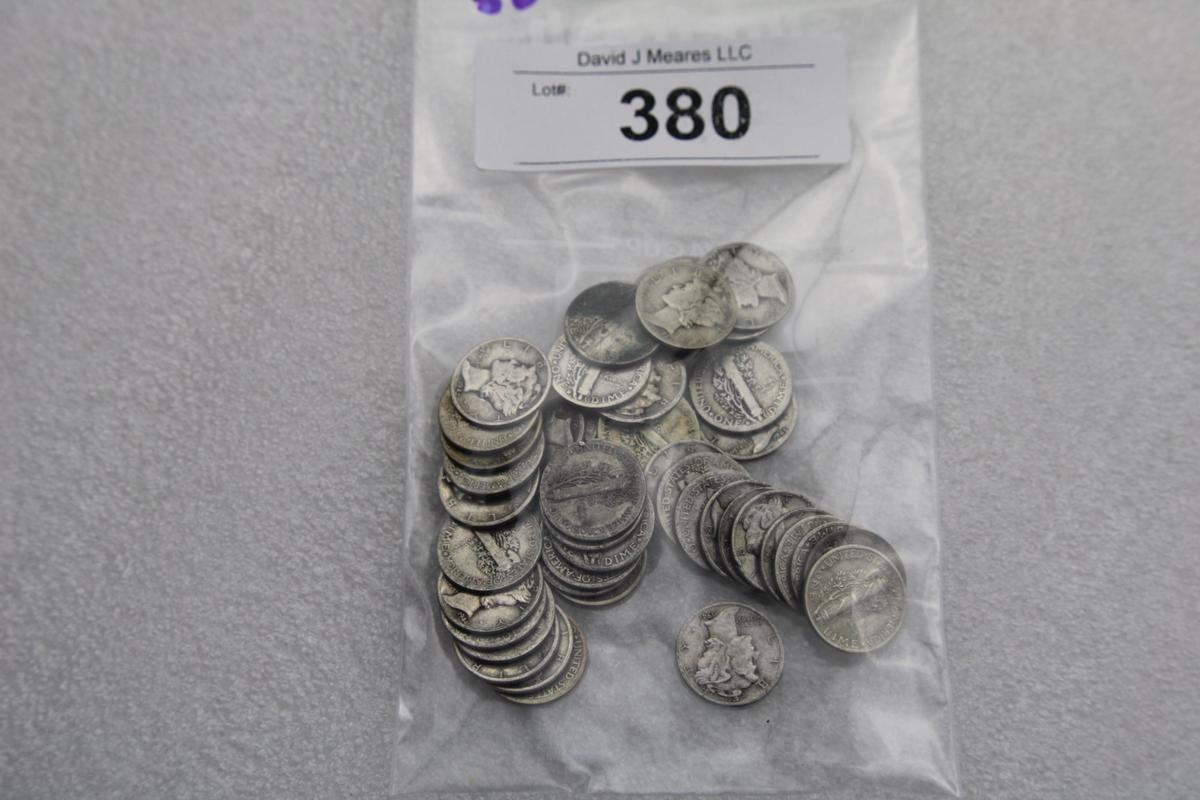 (50) Mercury Dimes