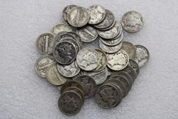 (43) Mercury Dimes