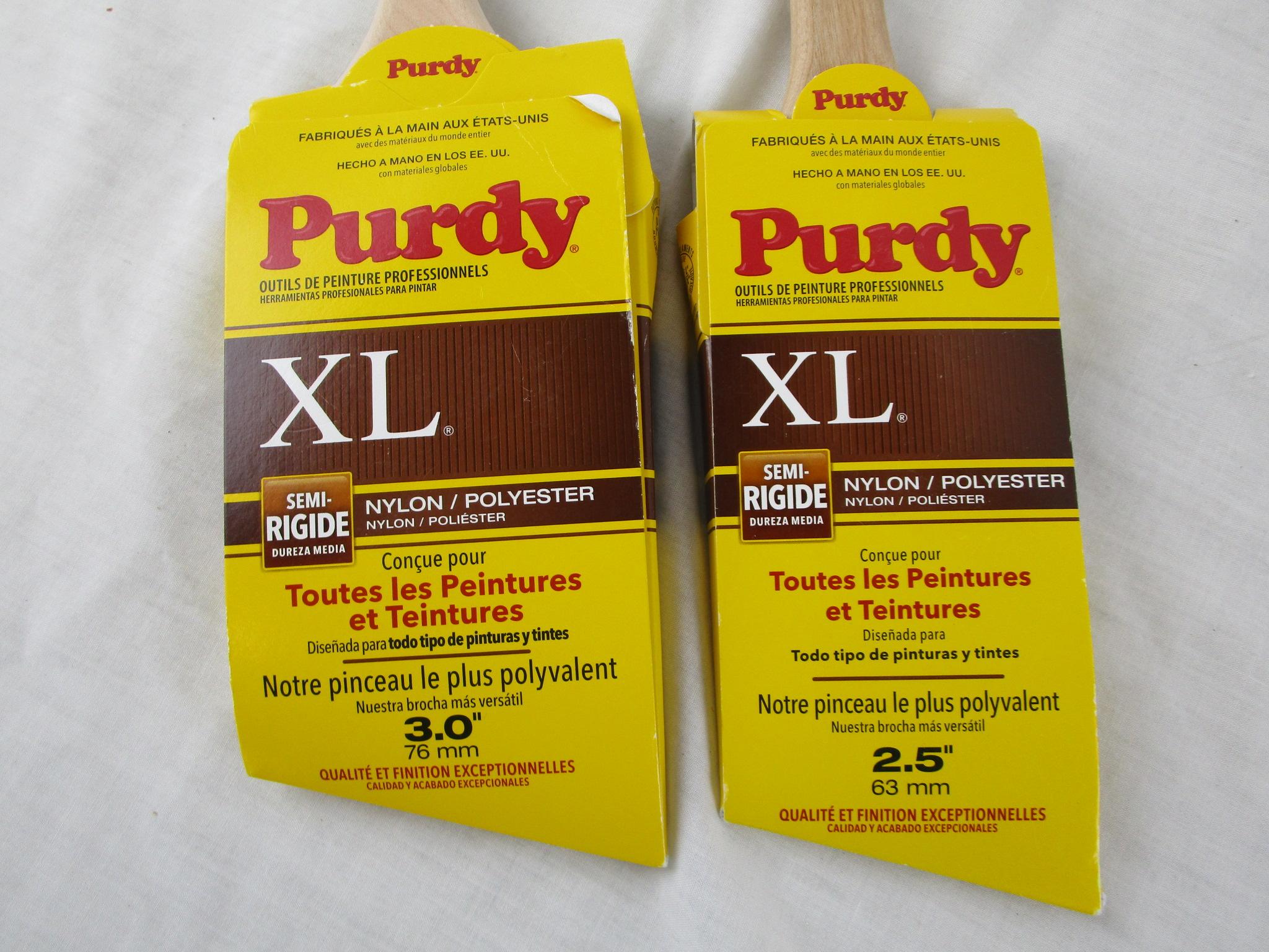2 Purdy Paint Brushes - 2.5" and 3.0" Brush