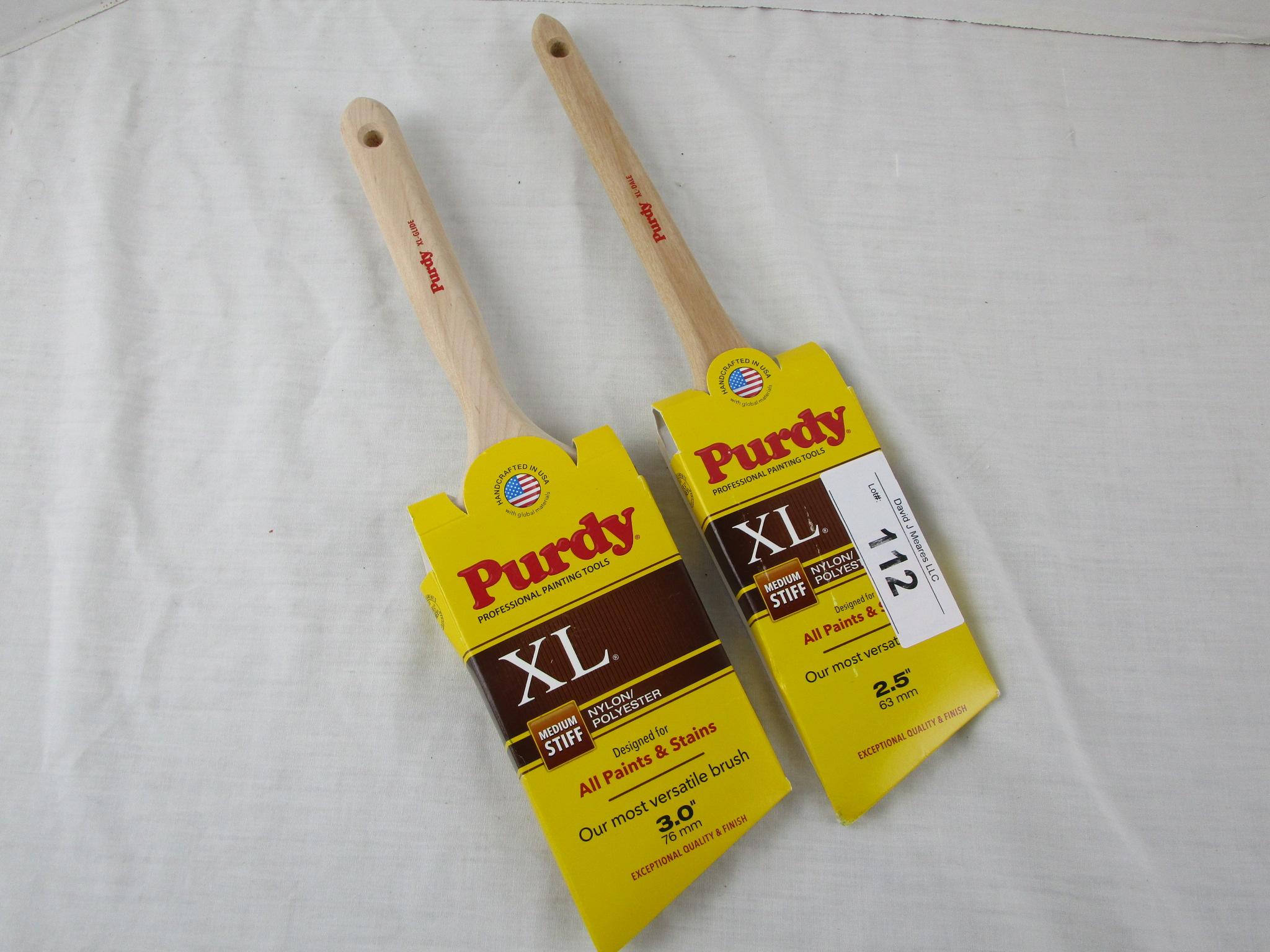 2 Purdy Paint Brushes - 2.5" and 3.0" Brush