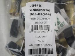 12 Brass Shut-Off Connectors (Full Pack)