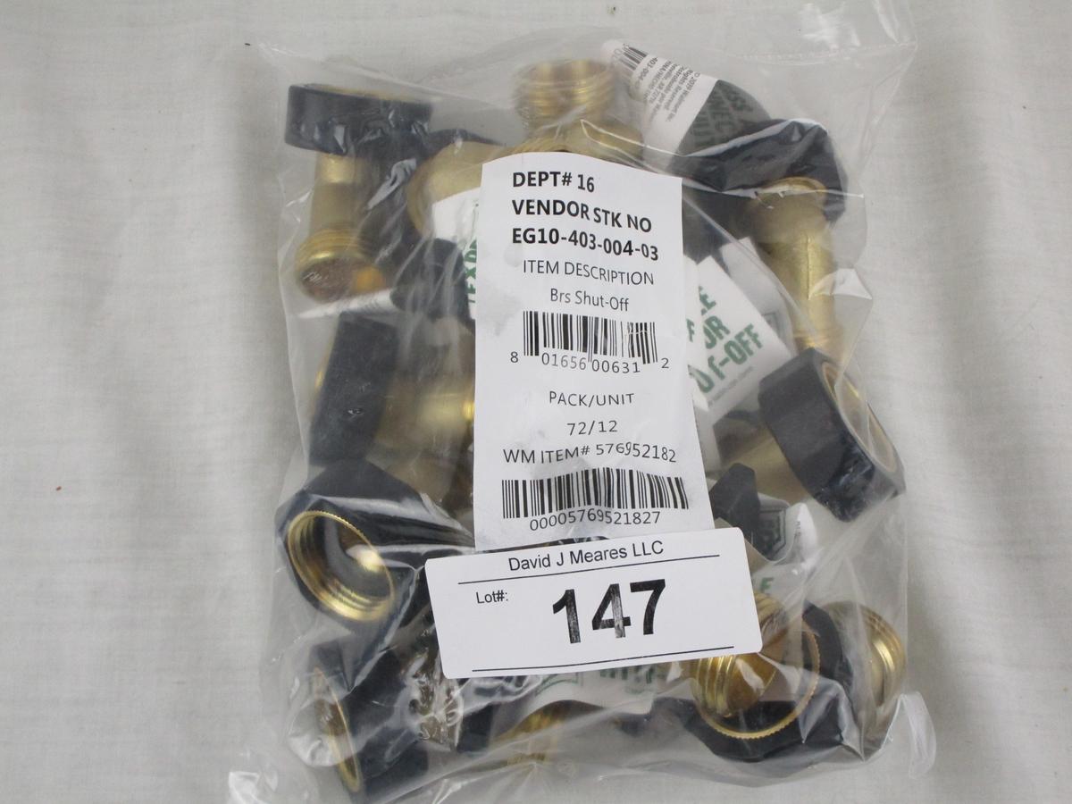 12 Brass Shut-Off Connectors (Full Pack)