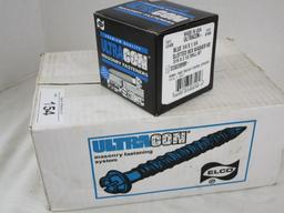 6 Boxes of UltraCon Blue 1/4" x 1-1/4" Fasteners