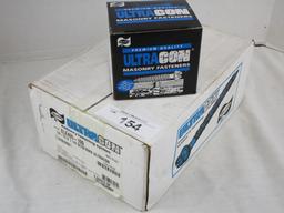 6 Boxes of UltraCon Blue 1/4" x 1-1/4" Fasteners