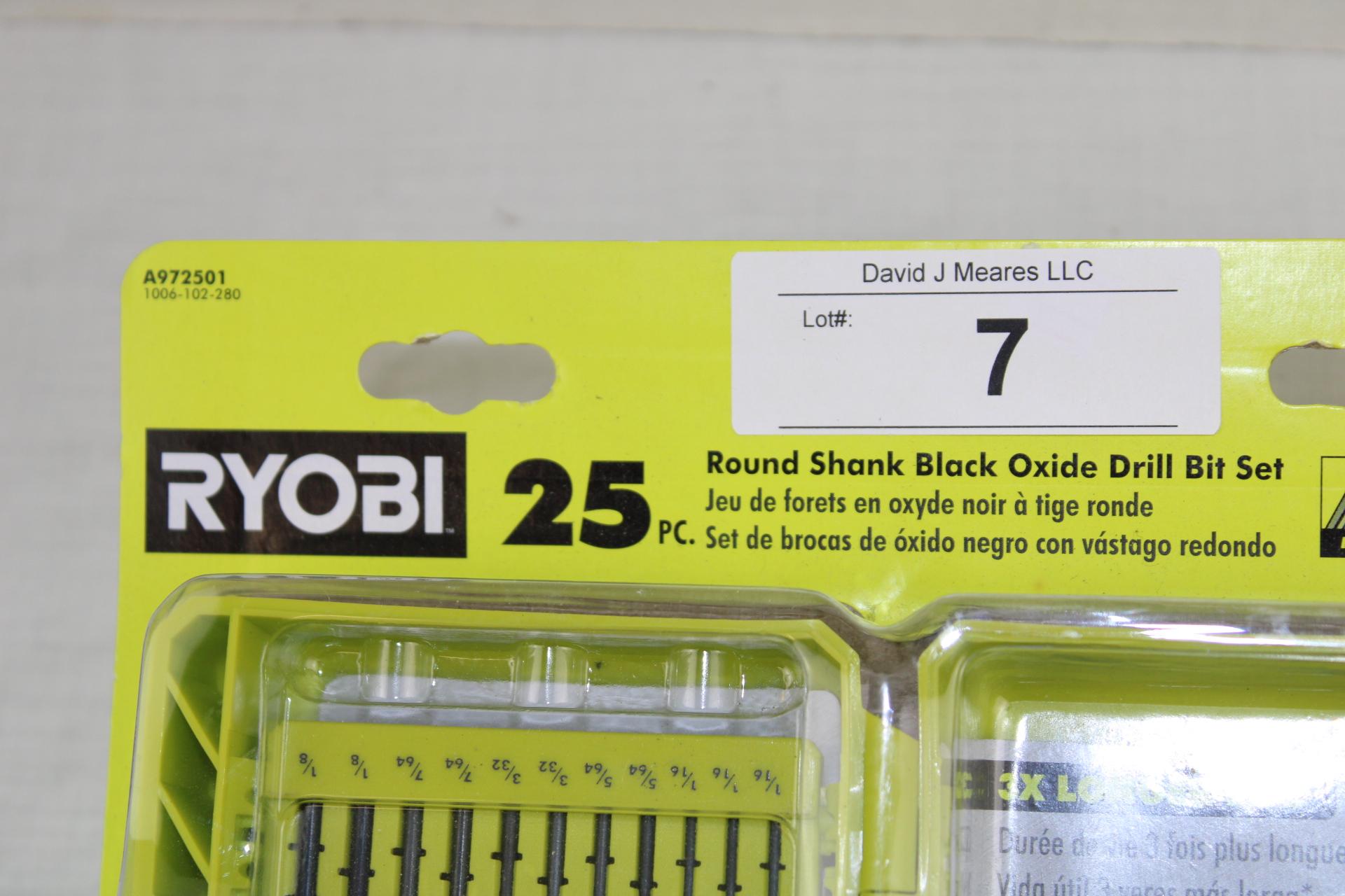 Ryobi 25 Pc. Round Shank Black Oxide Drill Bit Set