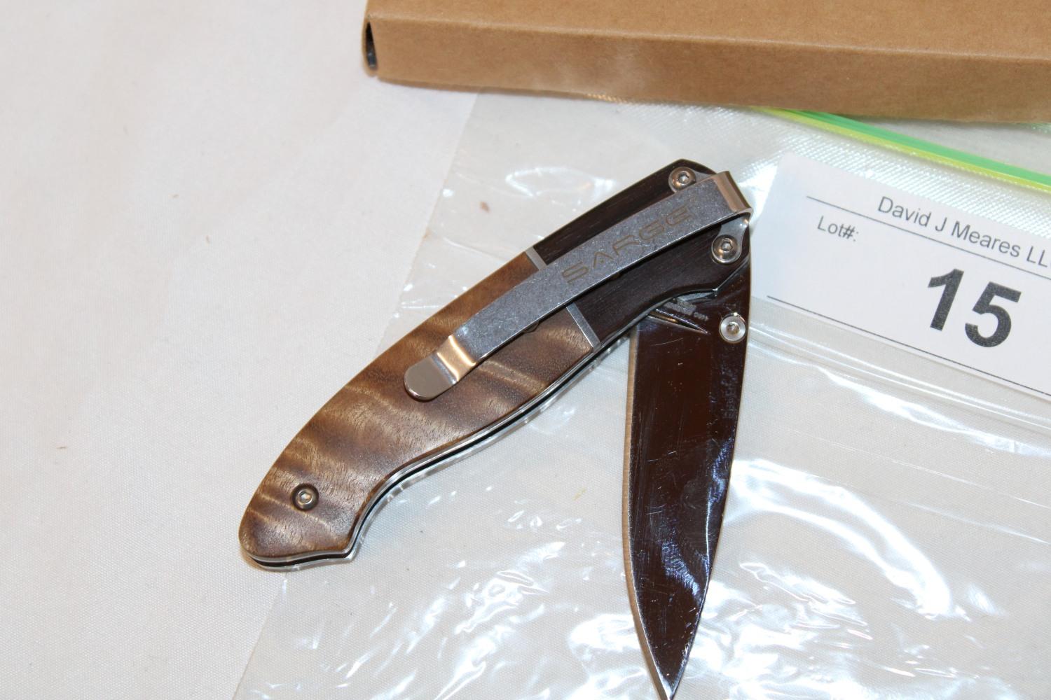 "Sarge Knives" SK-63 Folding Lock-Blade Knife w/Box.  New!
