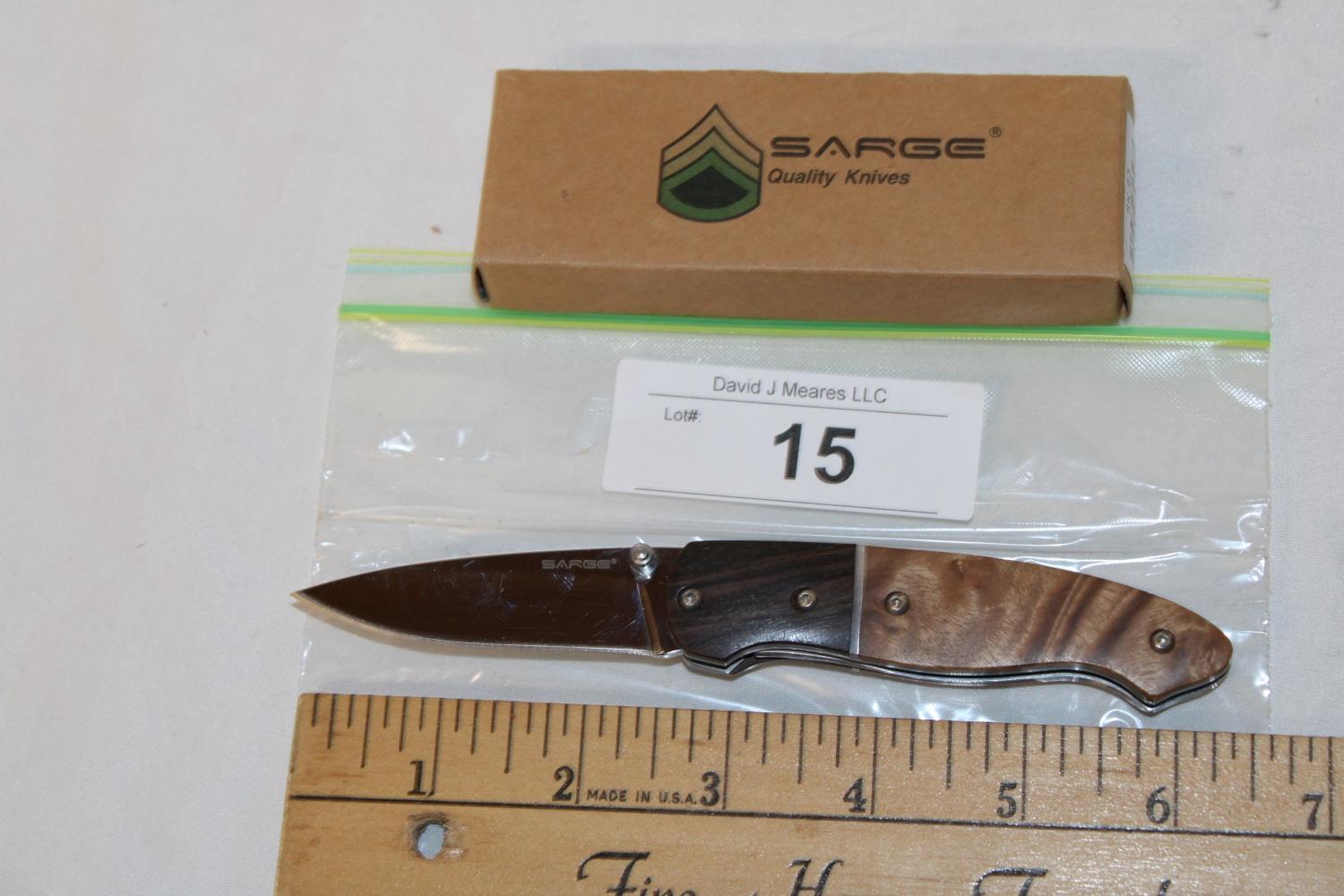 "Sarge Knives" SK-63 Folding Lock-Blade Knife w/Box.  New!