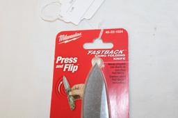 Milwaukee "Fastback" Camo Folding Knife w/Belt Clip.  New!