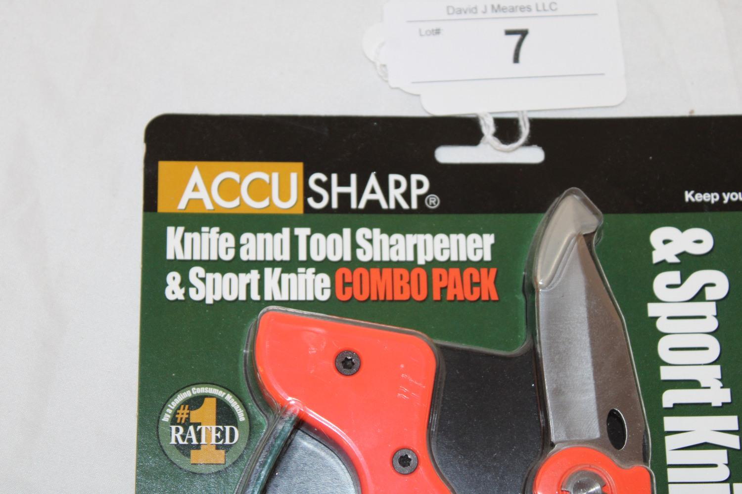 ACCU SHARP Knife and Tool Sharpener & Sport Knife.  New!