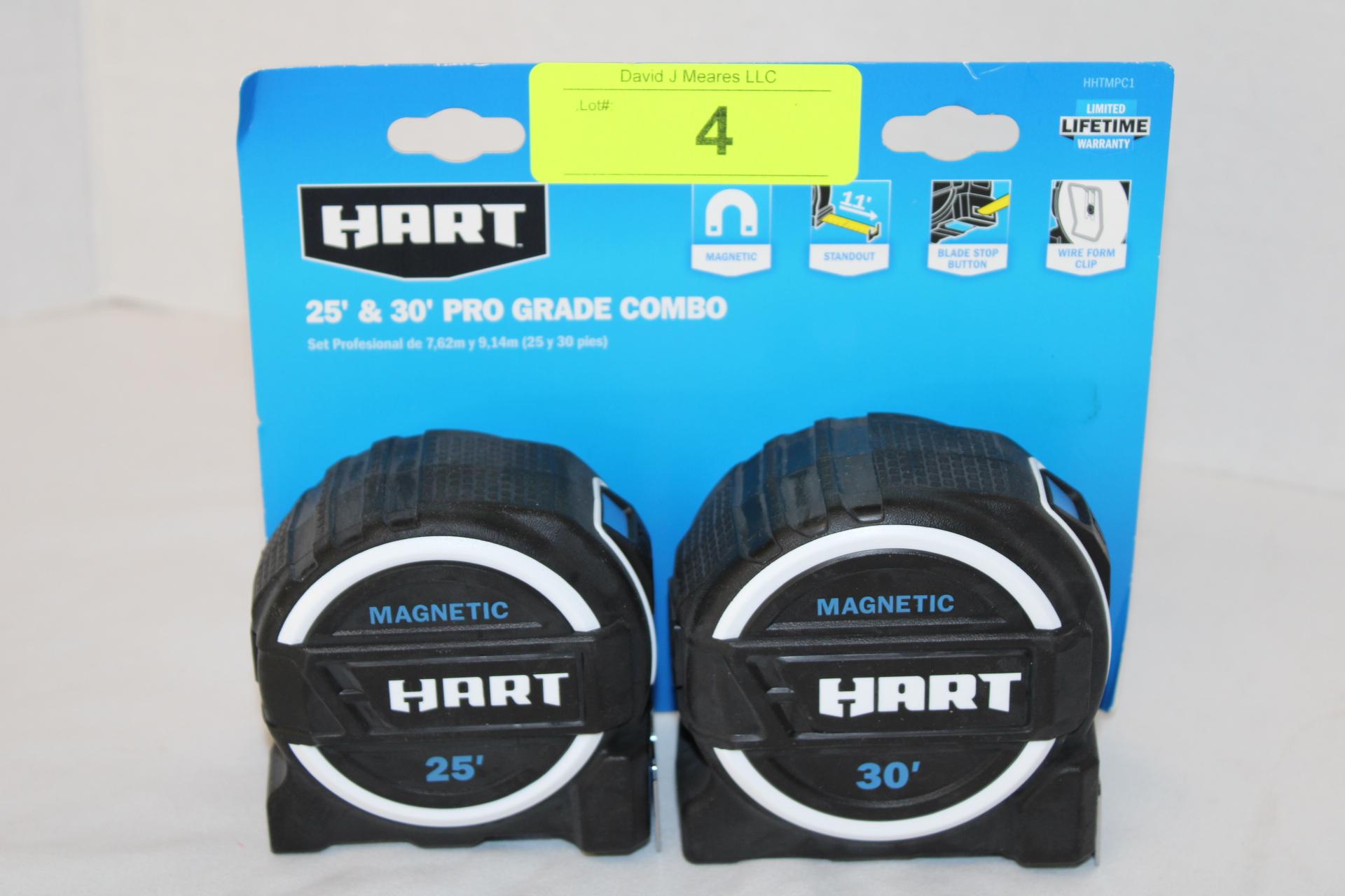 HART 25' & 30' Pro Grade Combo Tape Measures.  New!