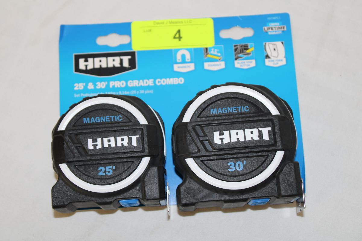 HART 25' & 30' Pro Grade Combo Tape Measures.  New!