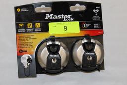 Master Lock 2 Padlock Set Keyed Alike.  New!