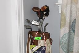 Golf Clubs, Bag and Spaulding Christmas Stocking