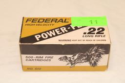 500 Rounds of Federal "Power-Flite" .22LR Ammo