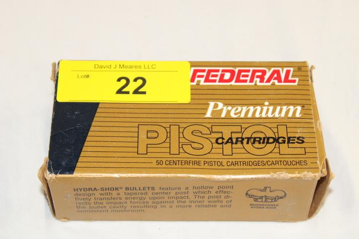 50 Rounds of Federal .38 SPL. HV +P 147 Gr. JHP Ammo