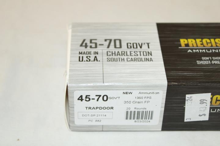 20 Rounds of Precision One .45-70 Gov't, 350 Gr. FP Ammo