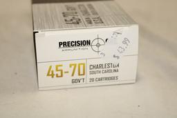 20 Rounds of Precision One .45-70 Gov't, 350 Gr. FP Ammo