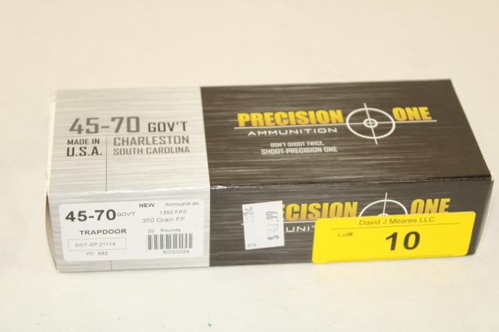 20 Rounds of Precision One .45-70 Gov't, 350 Gr. FP Ammo