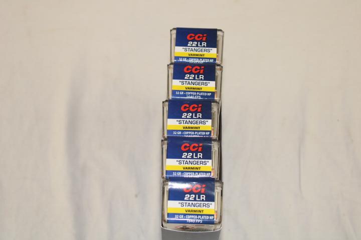 500 Rounds of CCI "Stangers" .22LR Varmint Ammo