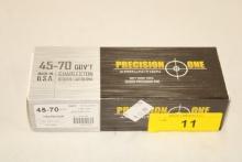 20 Rounds of Precision One .45-70 Gov't, 350 Gr. FP Ammo