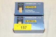 100 Rounds of PPU .38 Special SWC 158 Gr. Ammo