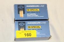 100 Rounds of PPU .38 Special SWC 158 Gr. Ammo