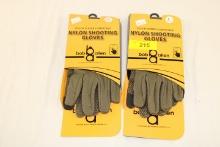 2 Pair of Bob Allen Nylon Shooting Gloves. Sizes: L & XL