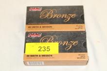 100 Rounds of PMC Bronze .40 S&W 165 Gr. FMJ-FP Ammo