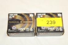 40 Rounds of Federal "Personal Defense" .357 SIG 125 Gr. Ammo