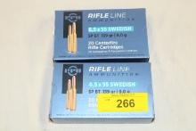 40 Rounds of PPU 6.5x55 Swedish SP BT 139 Gr. Ammo