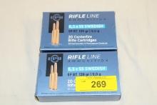 40 Rounds of PPU 6.5x55 Swedish SP BT 139 Gr. Ammo
