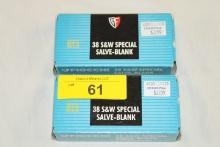 100 Rounds of Fiocchi .38 S&W Special Salve-Blanks