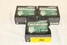 60 Rounds of Liberty "Civil Defense" 9mm+P 50 Gr. Ammo