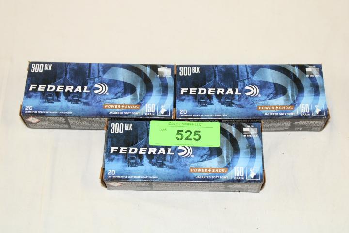 60 Rounds of Federal "Power-Shok" 300 BLK 150 Gr. JSP Ammo