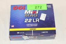 300 Rounds of CCI .22LR "Mini Mag" 36 Gr. HP Varmint Ammo