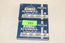 40 Rounds of Fiocchi .30-06 SPRG. 150 Gr. FMJ BT Ammo