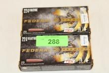 40 Rounds of Federal Premium 224 Valkyrie 78 Gr. Ammo