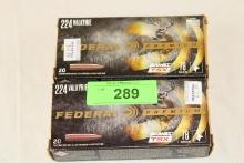 40 Rounds of Federal Premium 224 Valkyrie 78 Gr. Ammo