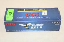 450 Rounds of CCI "Stinger" .22LR 32 Gr. HP Varmint Ammo