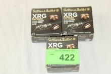 75 Rounds of Sellier & Bellot 9mm Luger 100 Gr. XRG Ammo
