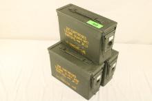 (3) Small Size Metal Ammo Cans.  M19A1.