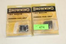 (2) Browning T-Bolt .22LR Rifle Magazines.  New!