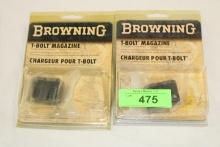 (2) Browning T-Bolt .22LR Rifle Magazines.  New!