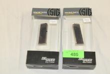 (2) Sig Sauer 238 .380 Auto. 6-Round Magazines.  New!