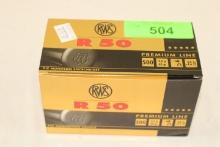 500 Rounds of RWS "R50" Premium Line .22LR 40 Gr. Ammo