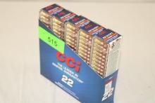 500 Rounds of CCI "Target" .22 Short 29 Gr. Round Nose Ammo