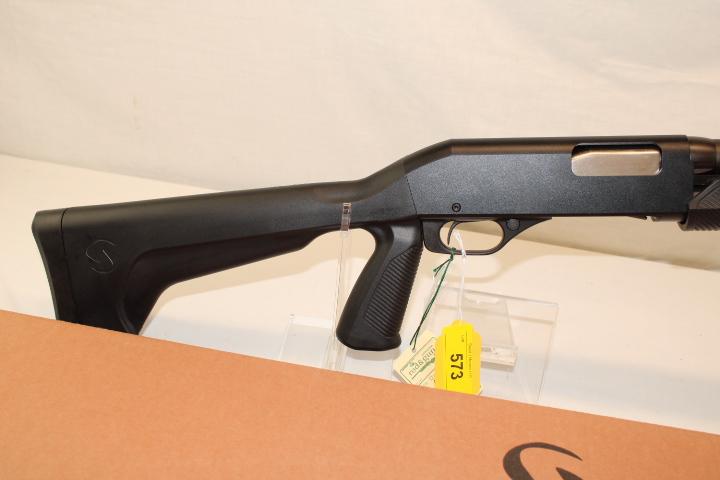 Stevens "Model 320" .12 Ga. Pump Shotgun in Black.