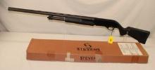 Stevens "Model 320" .12 Ga. Pump Shotgun in Black.
