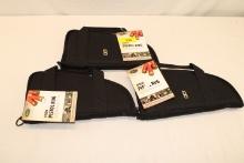 (3) Boyt Bison Pistol Rugs - Black 13".  New!